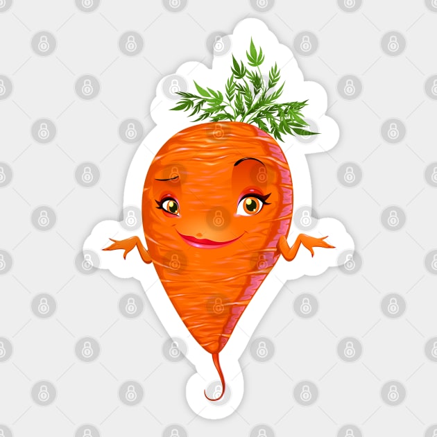 Carrot Cartoon Funny Sticker by Mako Design 